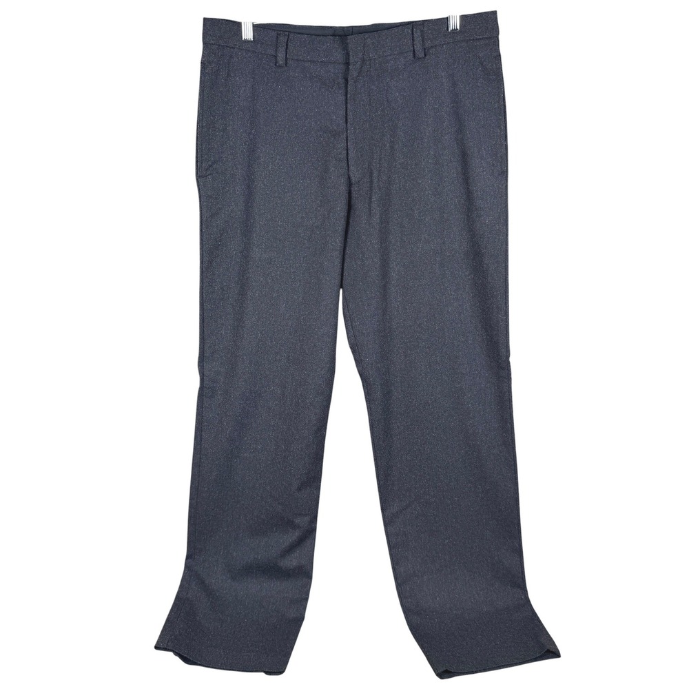 Banana Republic Gavin Pants Mens 36x34 Charcoal Gray Wool Blend Straight Leg